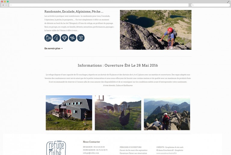 site internet gite hotel montagne graphiste freelance communication