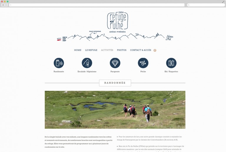 site internet gite hotel montagne graphiste freelance communication