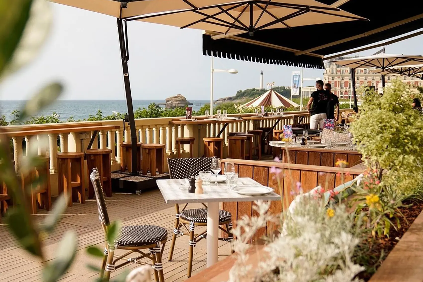brasserie-plage-biarritz Restaurant plage Biarritz vue océan