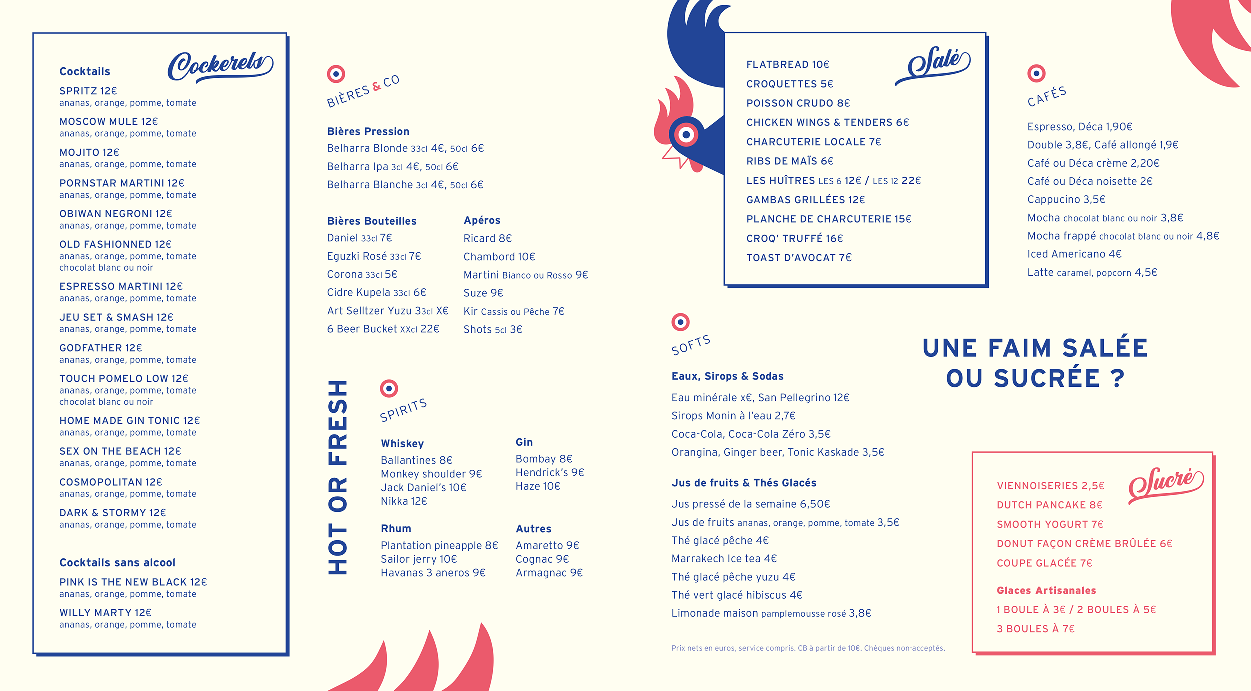 menu-restaurant-graphiste-freelance Graphisme du Menu de brasserie à Biarritz